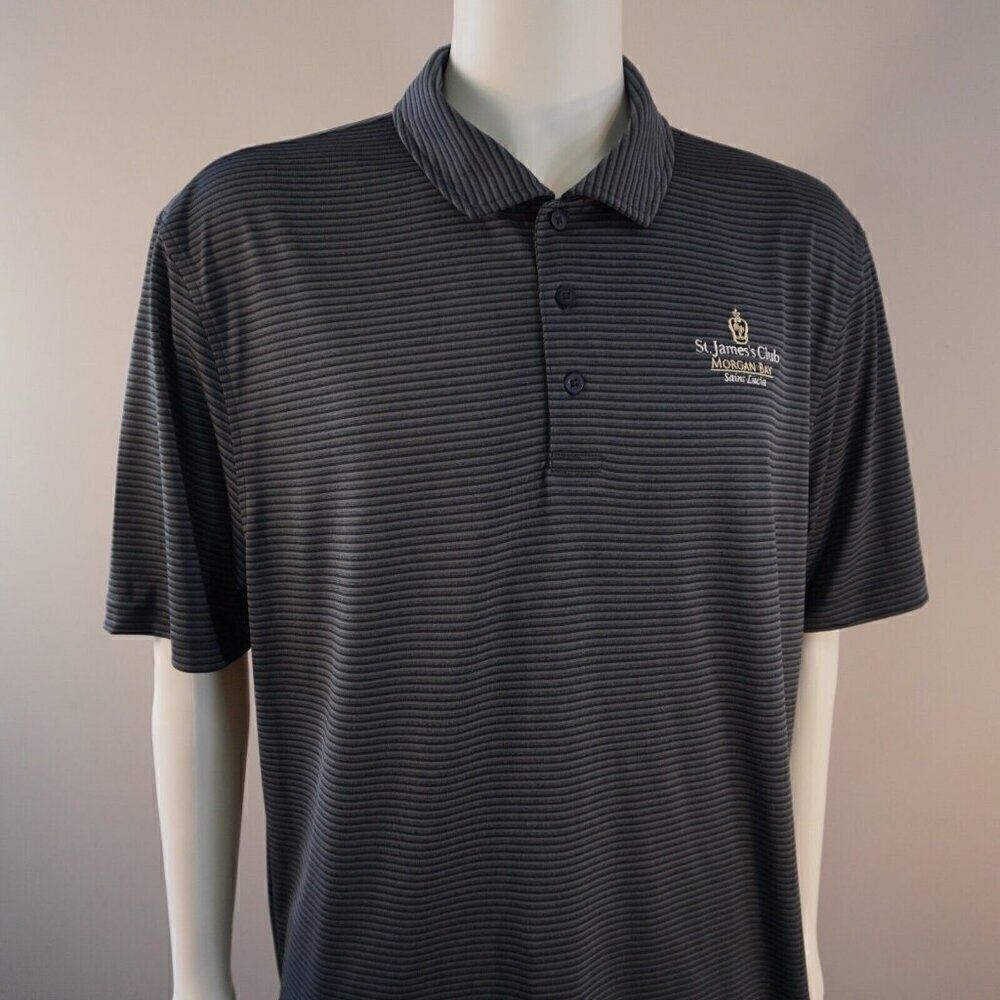 VTG Champion Polo Shirt Mens XL Gray St Jamess Club Morgan Bay Saint Lucia Golf